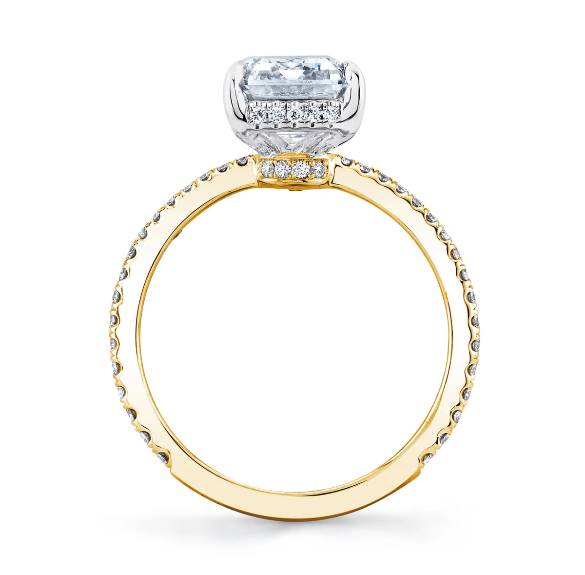 Low set shop halo engagement ring