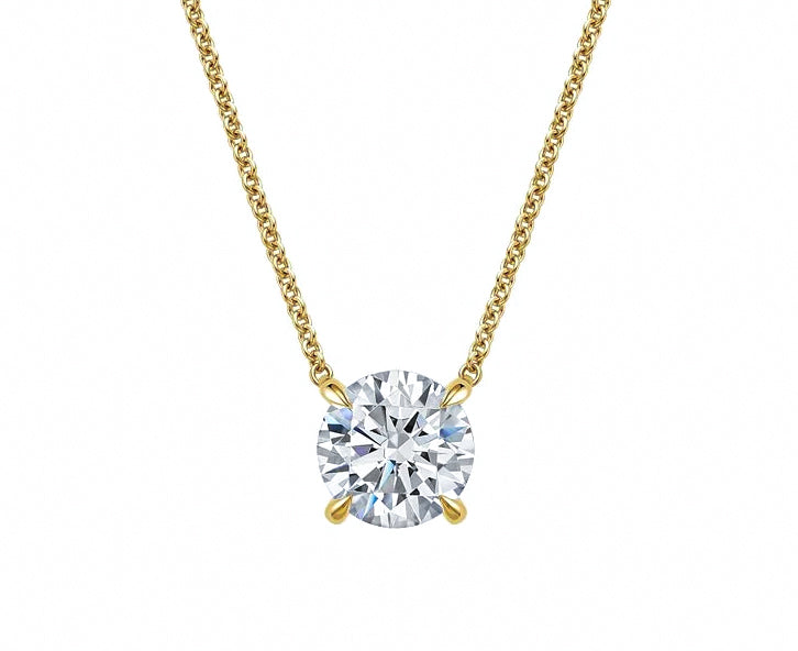 Round Cut Lab Grown Diamond Pendant 1.50ct.tw