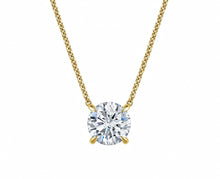 Round Cut Lab Grown Diamond Pendant 1ct.tw