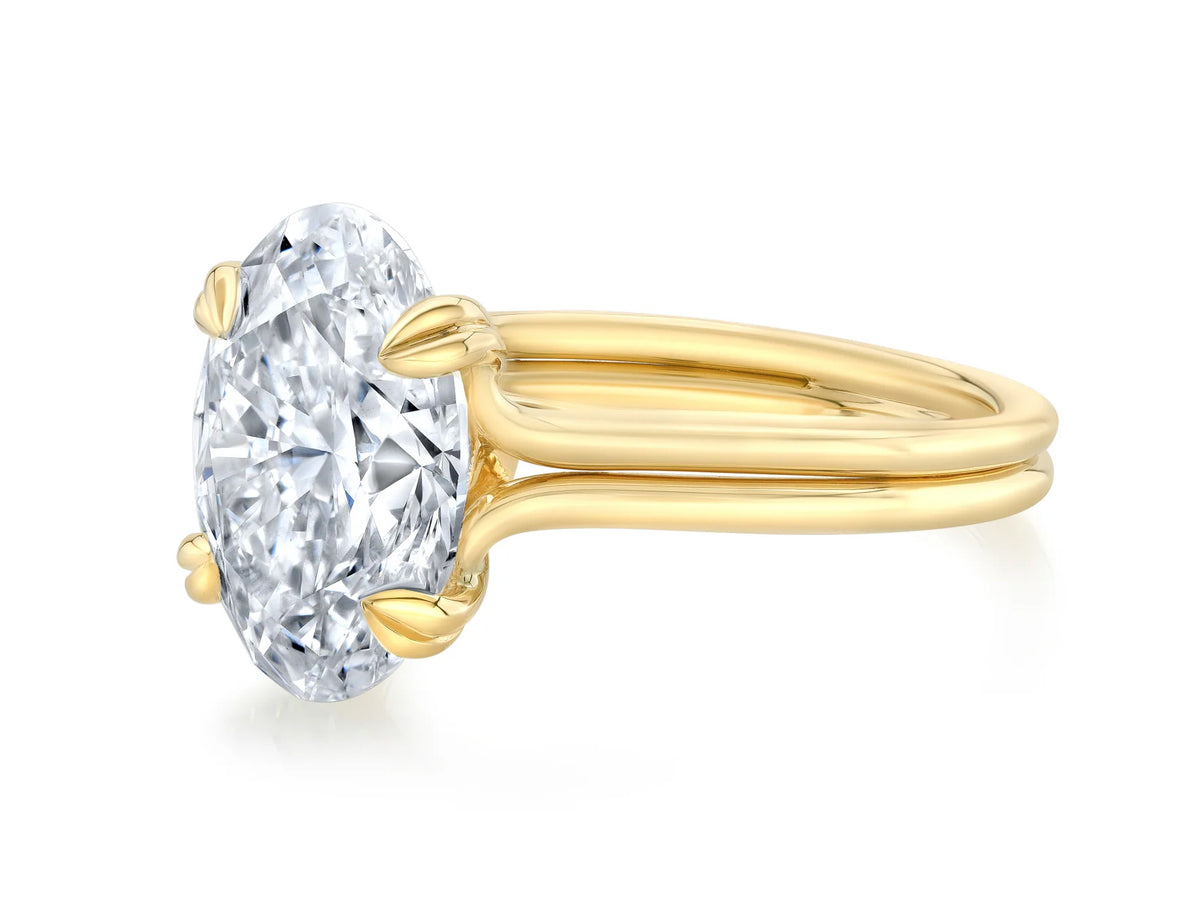 Simple oval diamond ring clearance
