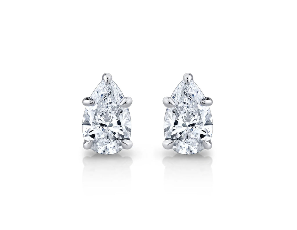 1.1 ct Pear Shape Cut Lab Grown Diamond Stud Earrings