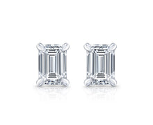1.1 ct Emerald Cut Lab Grown Diamond Stud Earrings