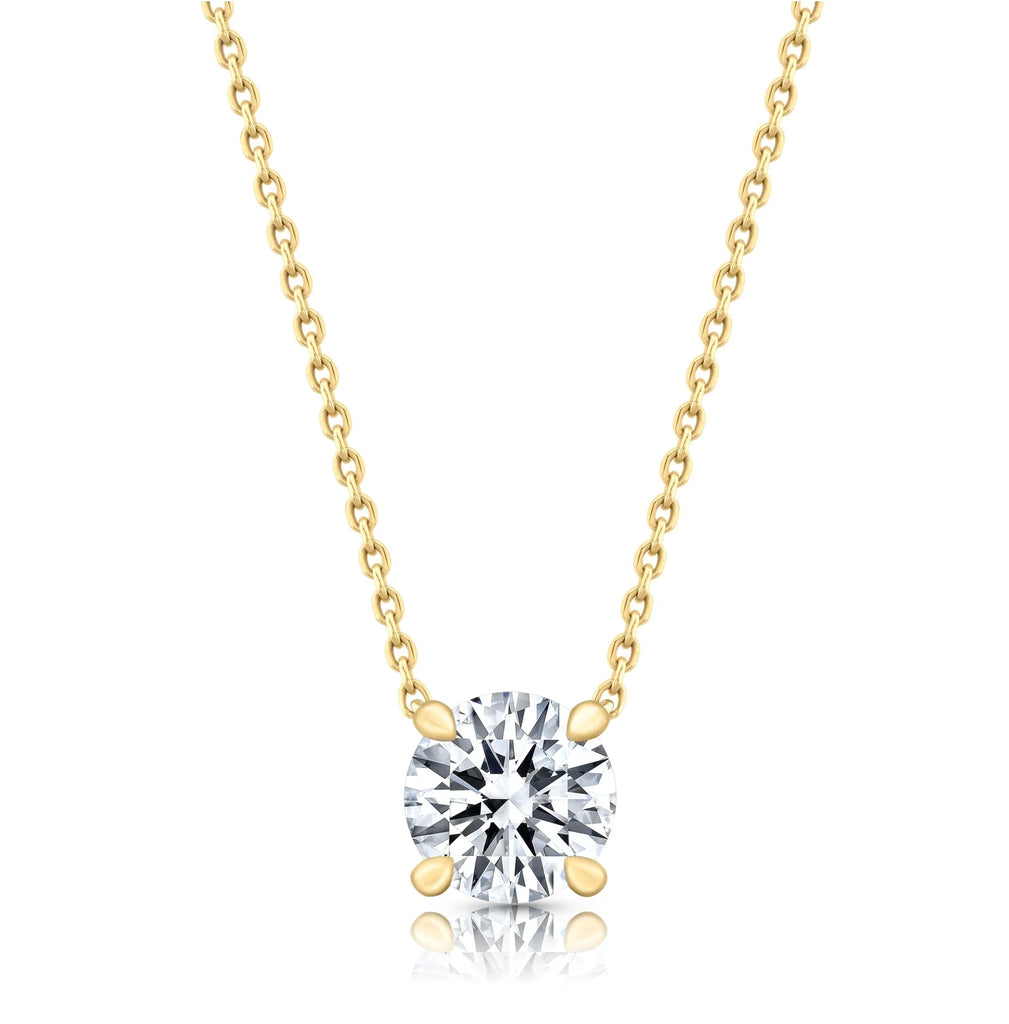 Classic Round Brilliant Lab Grown Diamond Pendant Halo