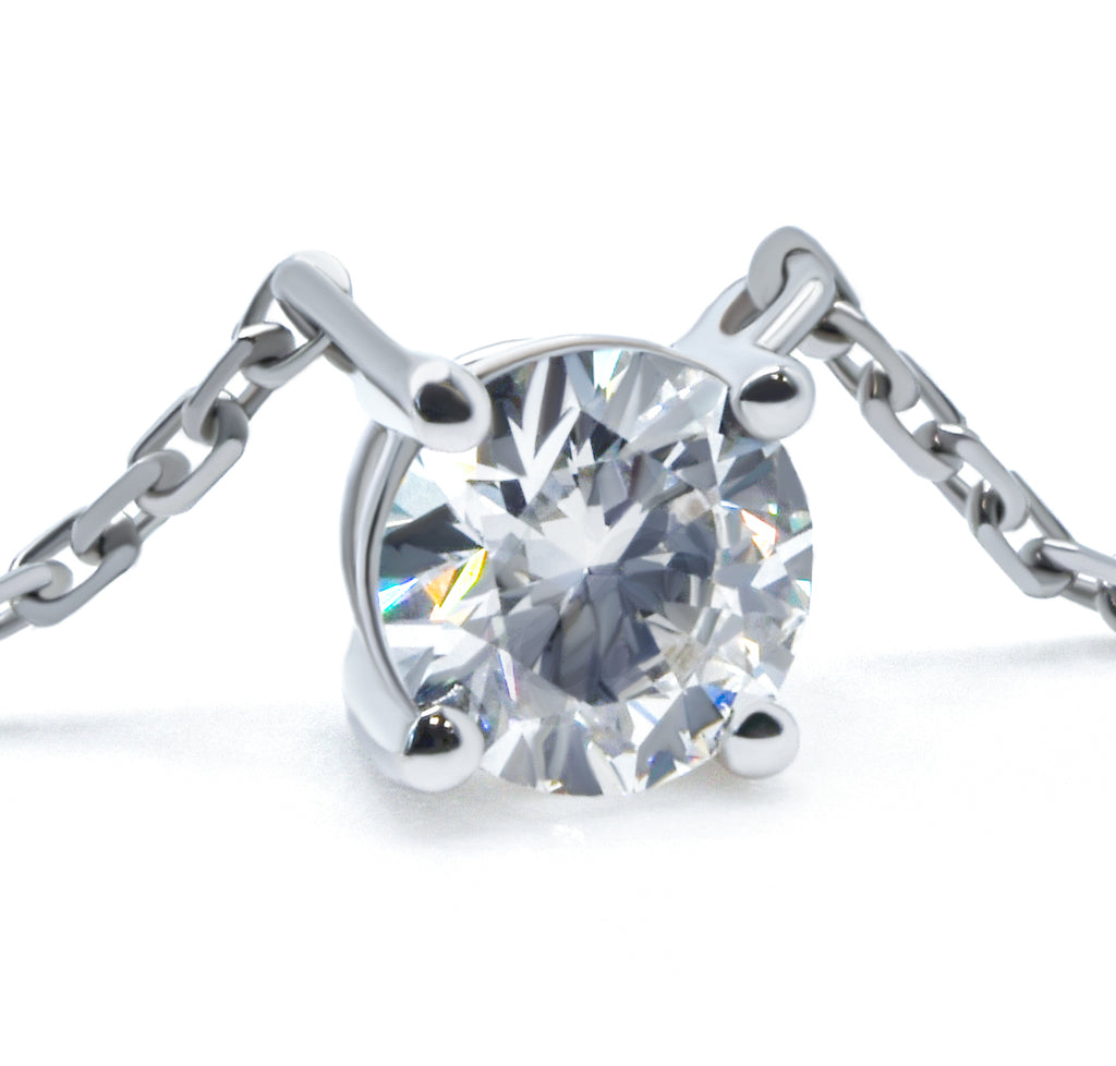 Round Cut Lab Grown Diamond Pendant 2.03 ct