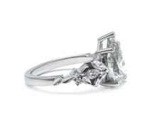 Floral Elegance: Pear Brilliant Cut Lab-Grown Diamond Ring