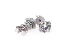 Hidden Halo Stud Earrings DEF VS1 ideal 1.00 + carat