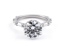 Round Brilliant Cut Diamond Hidden Halo Unique Sides 2.00+ ct D-E/VS