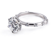 Round Brilliant Cut Diamond Hidden Halo Unique Sides 2.00+ ct D-E/VS
