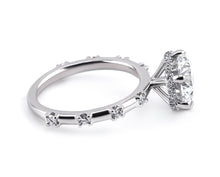 Round Brilliant Cut Diamond Hidden Halo Unique Sides 2.00+ ct D-E/VS
