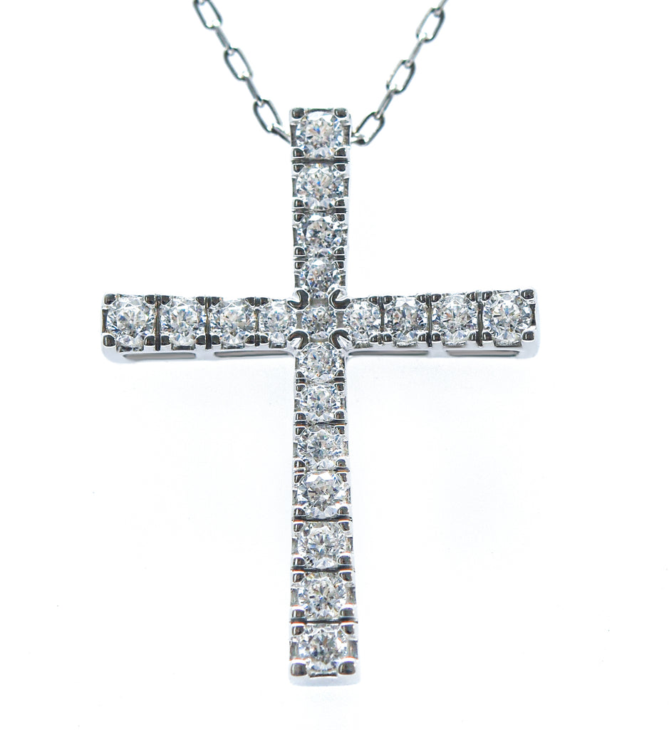 Cross Round Brilliant Lab Grown Diamonds 0.50 carat.