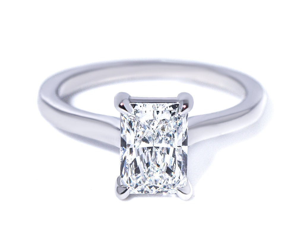 Radiant Cut Diamond Solitaire Engagement Ring