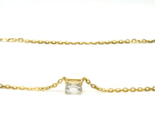 Elegant Emerald-Cut Diamond Pendant Necklace