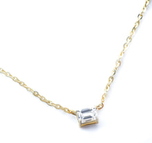 Elegant Emerald-Cut Diamond Pendant Necklace