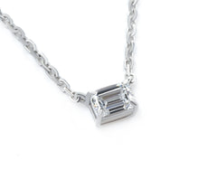 Elegant Emerald-Cut Diamond Pendant Necklace