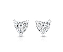 1.1 ct Heart Shape cut Lab Grown Diamond Stud Earrings
