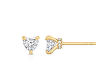 1.1 ct Heart Shape cut Lab Grown Diamond Stud Earrings