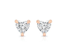 1.1 ct Heart Shape cut Lab Grown Diamond Stud Earrings