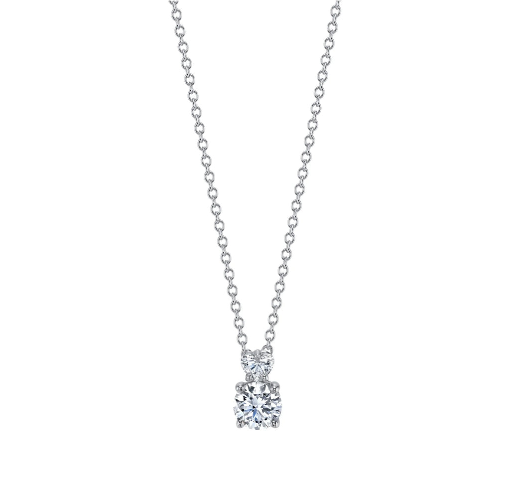 Round and Heart Shape Cut Lab Grown Diamond Pendant