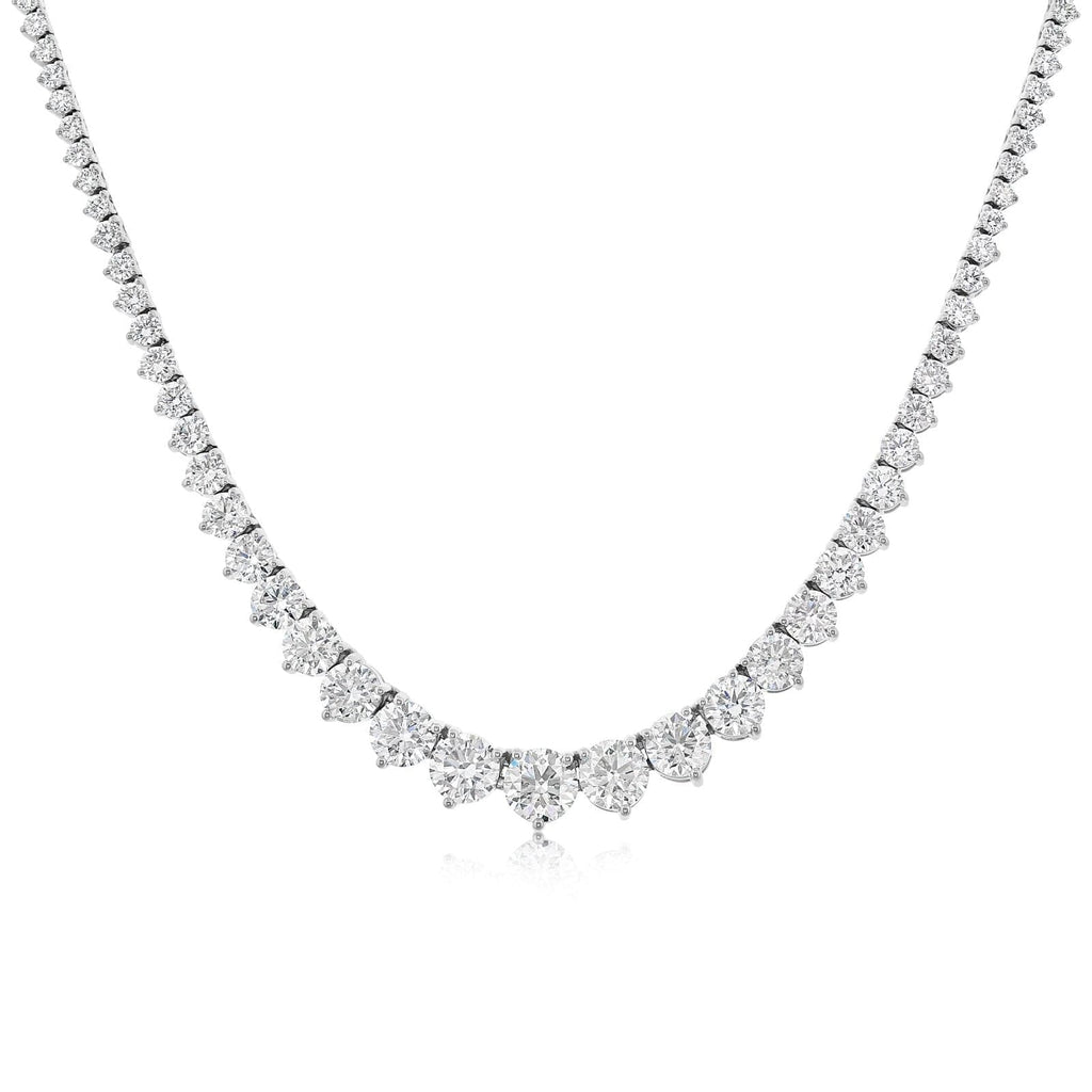 Riviera Diamonds Necklace 14K White Gold - EF VS2 10.46 CTW
