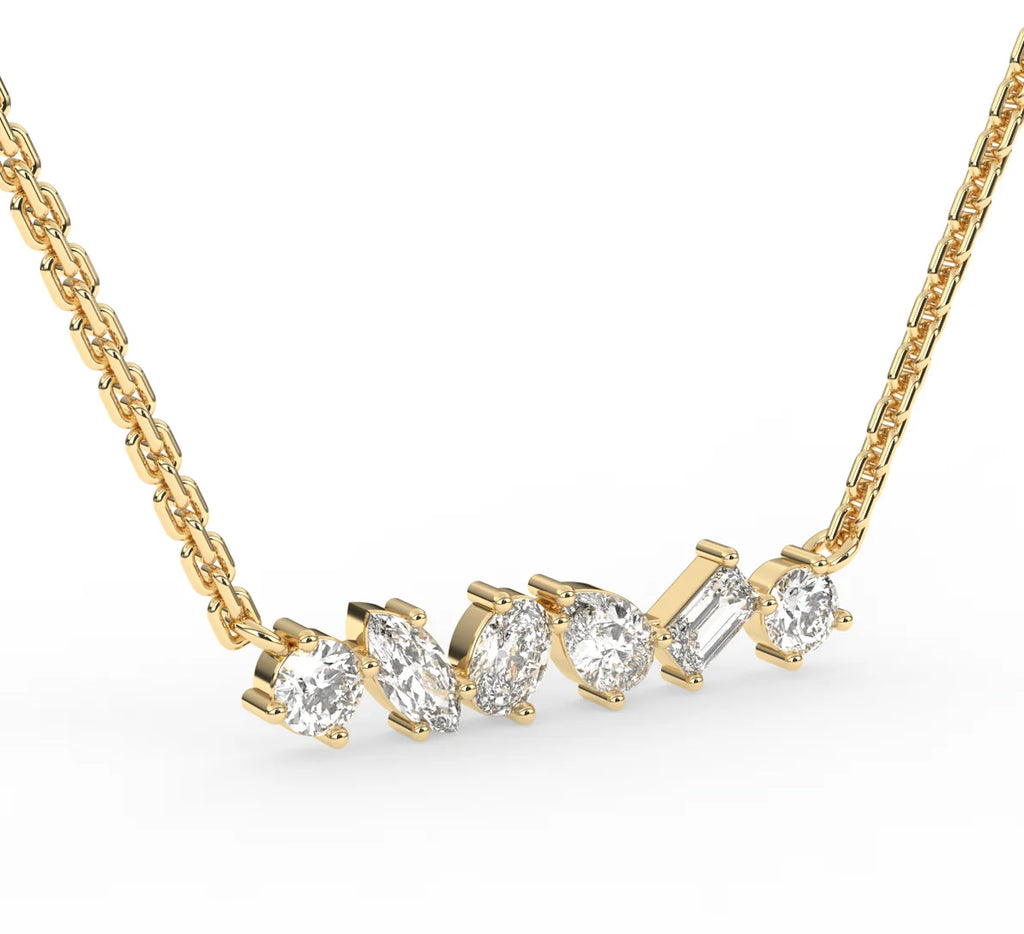 Multi-Shape Lab Grown Diamond Pendant Necklace (1.93 ct tw)