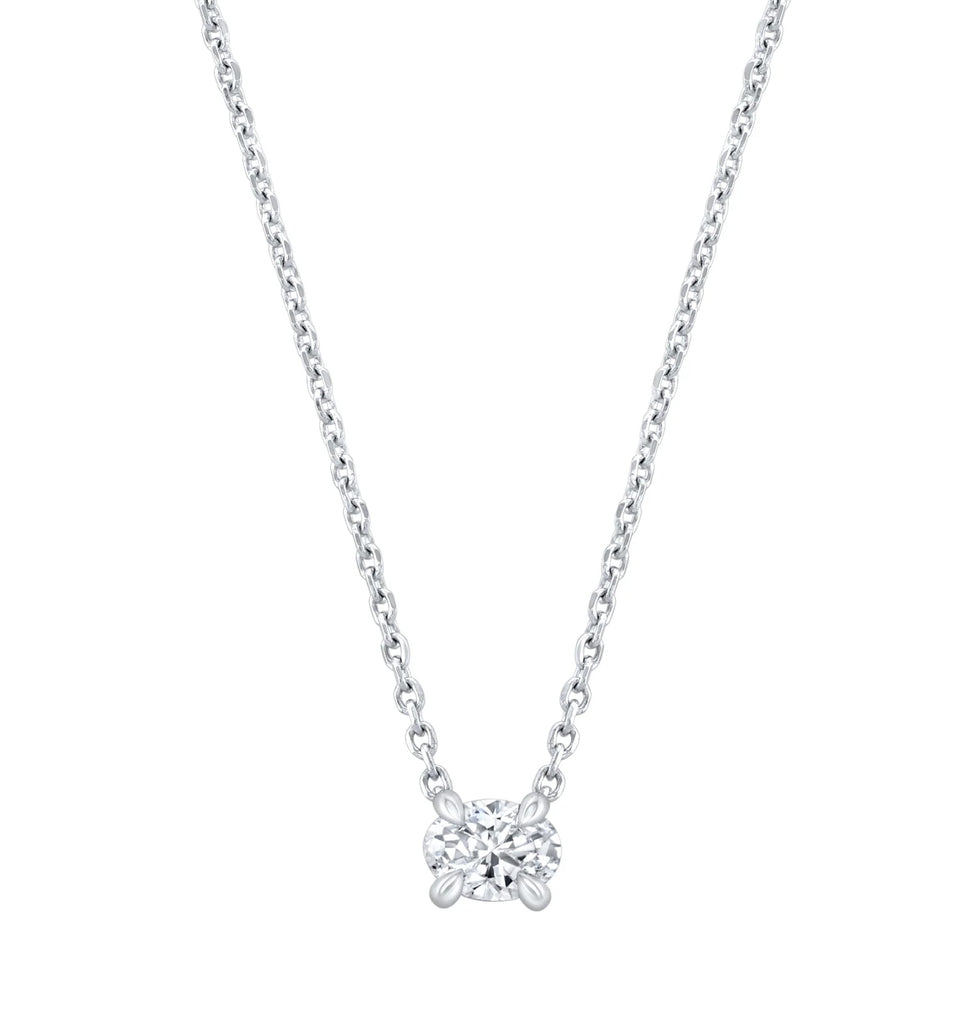 Oval Cut Lab Grown Diamond Pendant