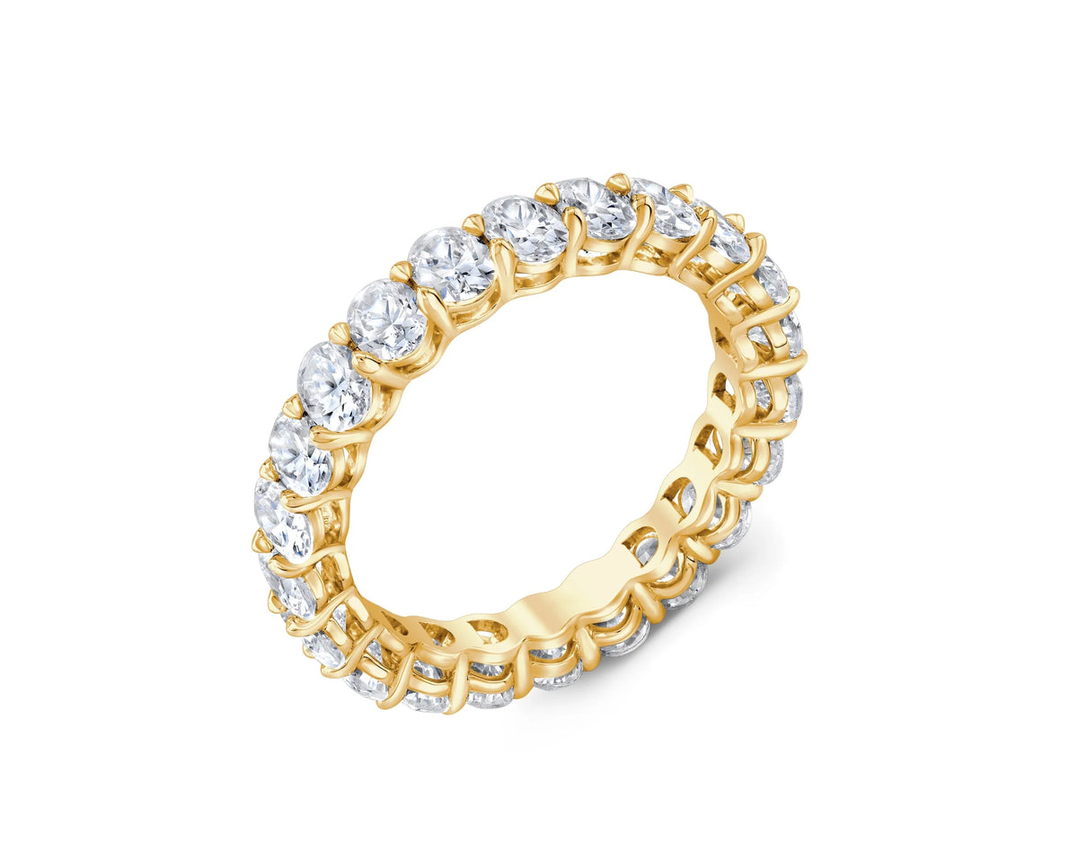Oval Cut Eternity Band Perfectly Matched 4.2 CTW