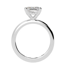 Emerald Cut Diamond Cut Hidden Halo Ring