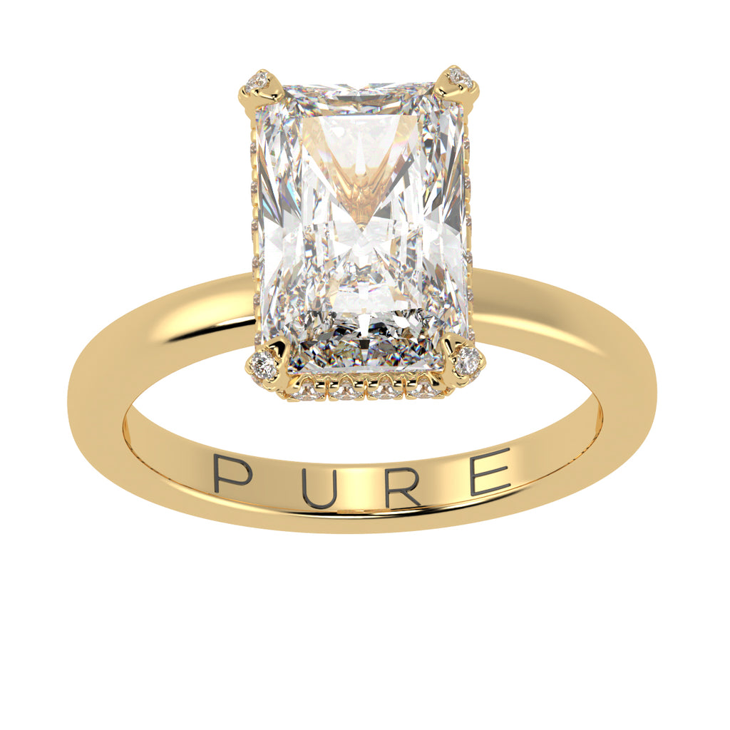 Radiant Cut Diamond Cut With Hidden Halo