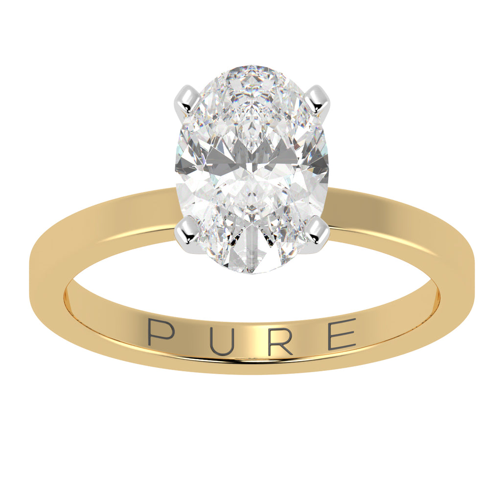 Oval cut Diamond Solitaire Ring