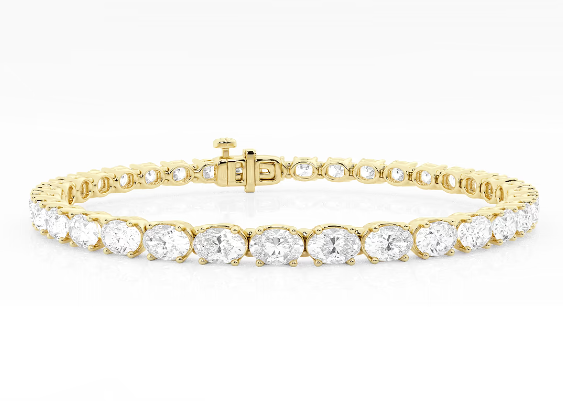 Oval Cut Lab Grown Diamond Tennis Bracelet (5.00 ct tw)
