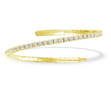 Round cut Lab Grown Diamond Flexible Bangle 4.00 ct