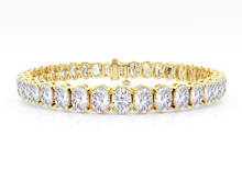 Oval Cut Lab Grown Diamond Tennis Bracelet 26.5 ctw