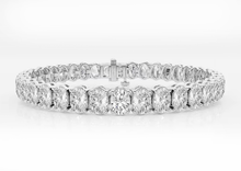 Oval Cut Lab Grown Diamond Tennis Bracelet 26.5 ctw