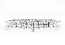 Oval Cut Lab Grown Diamond Tennis Bracelet 26.5 ctw