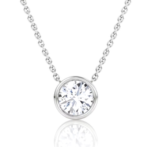 Round Bezel Lab Grown Diamond Pendant 1.00 CT