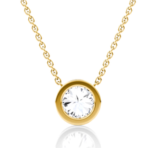 Round Bezel Lab Grown Diamond Pendant 1.00 CT