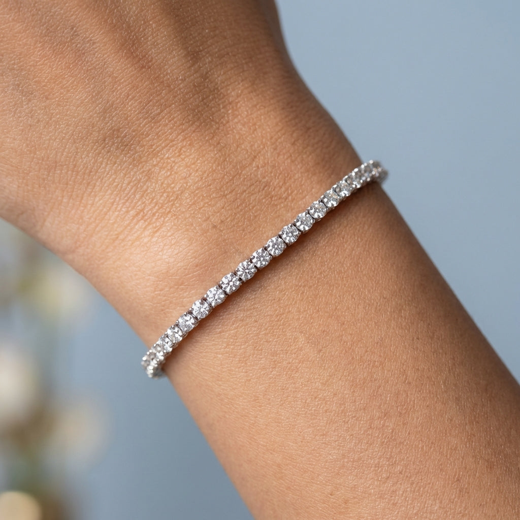 4.00ctw Round Brilliant Diamond Tennis Bracelet – Pure Diamond