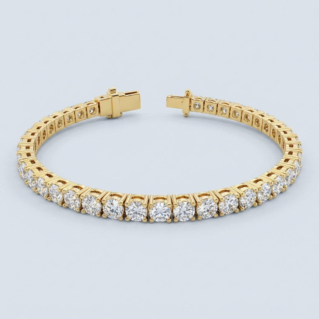 4.00ctw Round Brilliant Diamond Tennis Bracelet – Pure Diamond