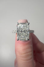 Perfect Hidden Halo Radiant Cut, French Cut Pavé sides, 2.00+ ct, D-E/VS