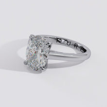Cathedral Lines Oval Diamond Solitaire.