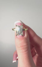 Eagle Claw Emerald Cut Diamond Solitaire Ring 2.00+ ct, D-E/VS