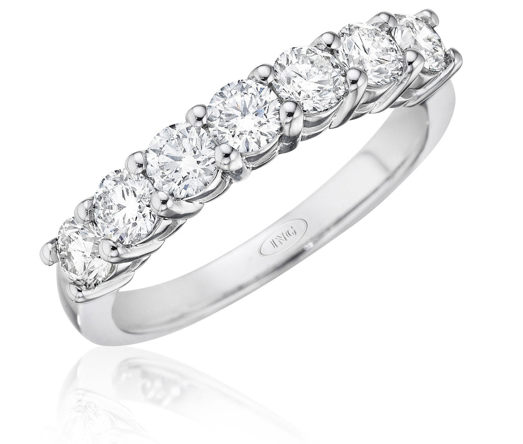 Classic seven stone wedding band