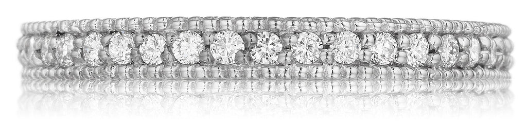 Thin and beautiful milgrain round diamond band