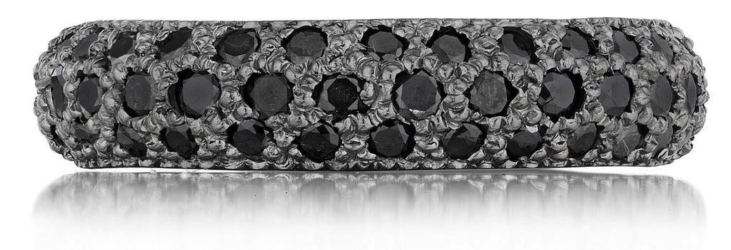 Stylish 5mm black diamond wedding band