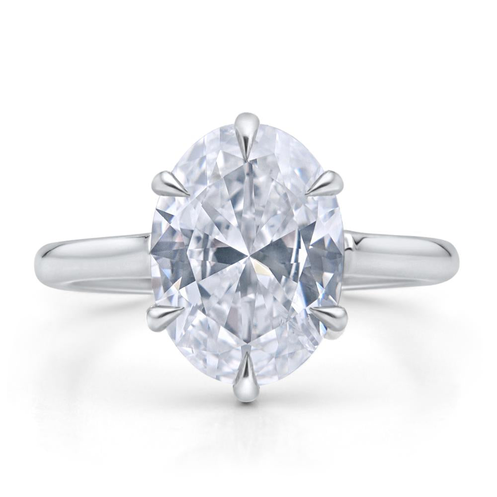 CUSTOM OVAL BRILLIANT DIAMOND ENGAGEMENT RING