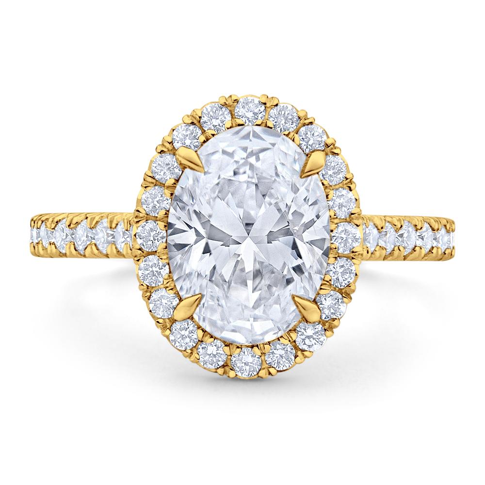 Halo yellow gold engagement rings hot sale