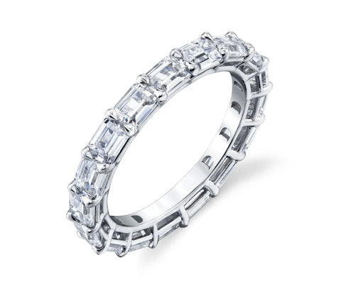 Emerald Cut Eternity Band Perfectly Matched 4.9 CTW