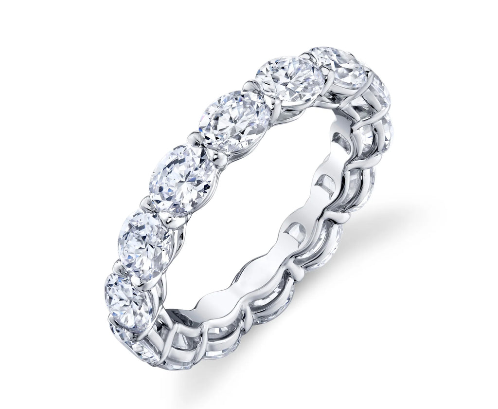 Oval Cut Eternity Band Perfectly Matched 4.2 CTW
