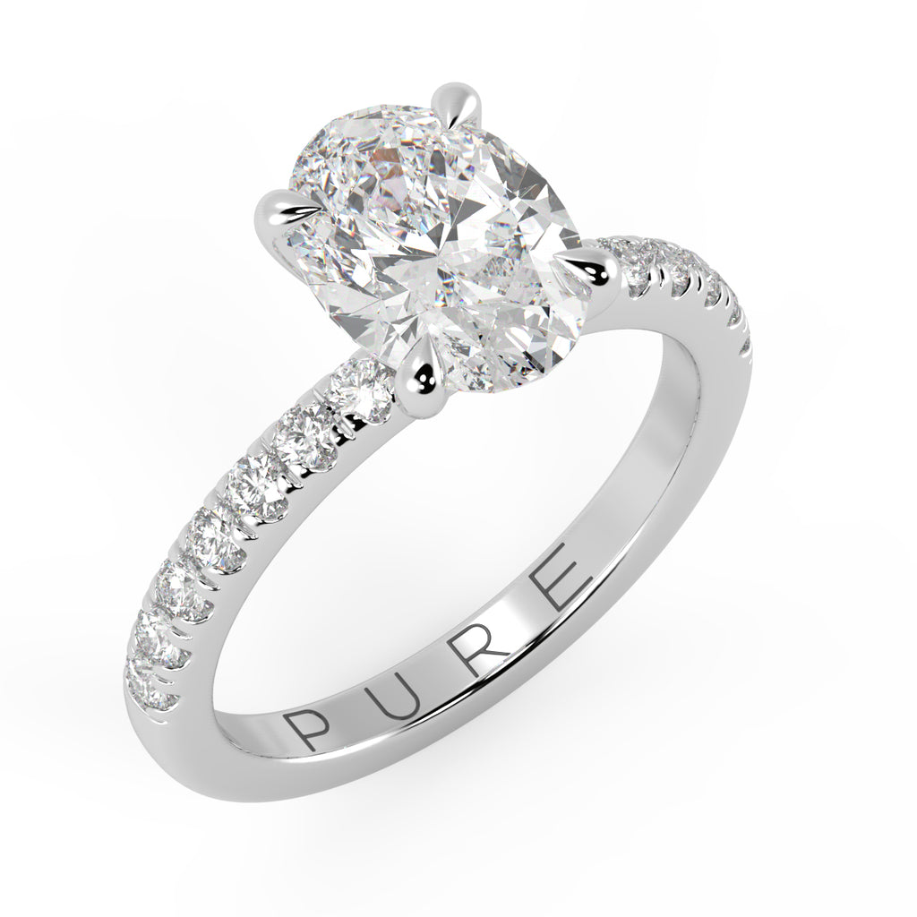 Best Ever Oval Diamond with Side Diamonds