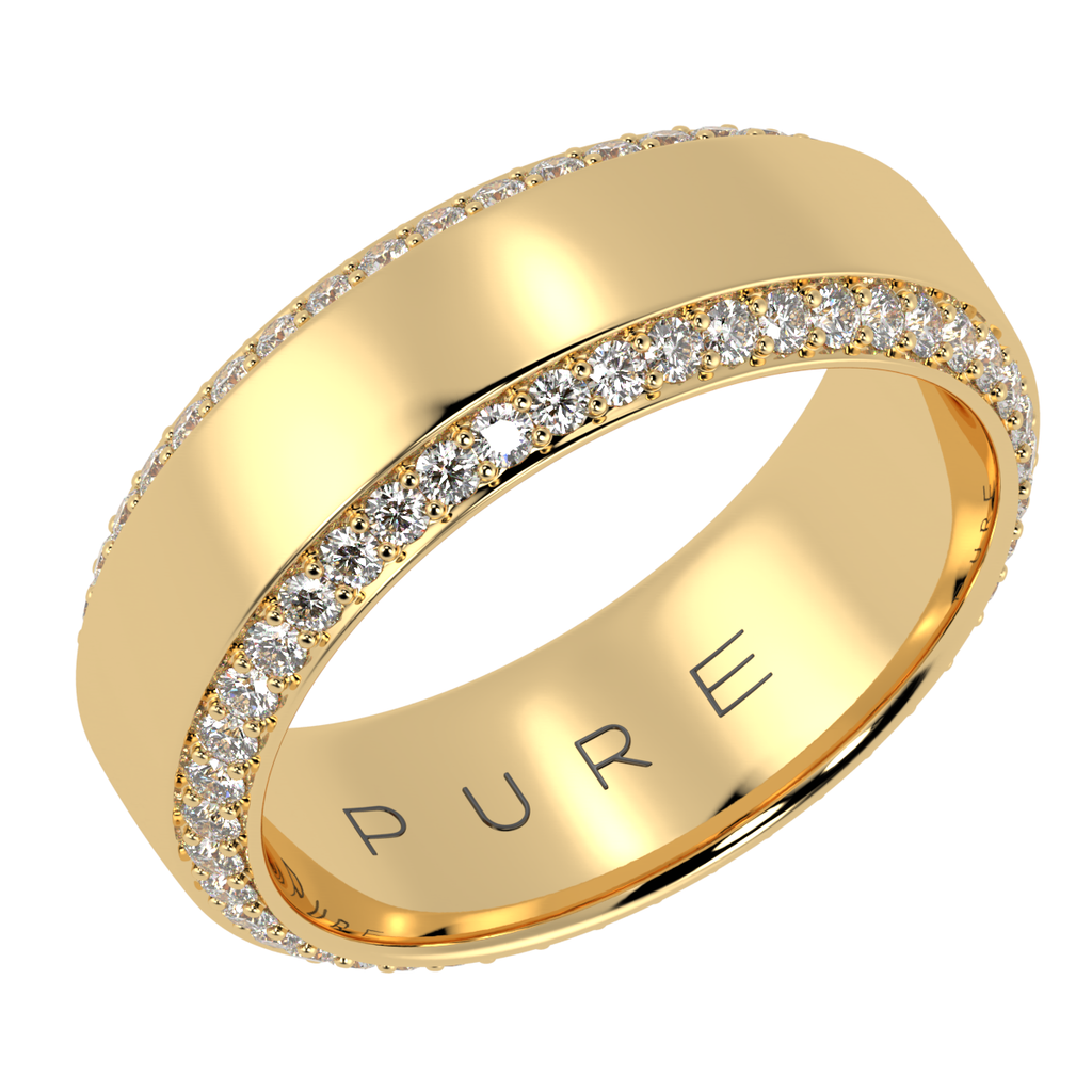 Best wedding band with side diamonds wedding band 6 mm +